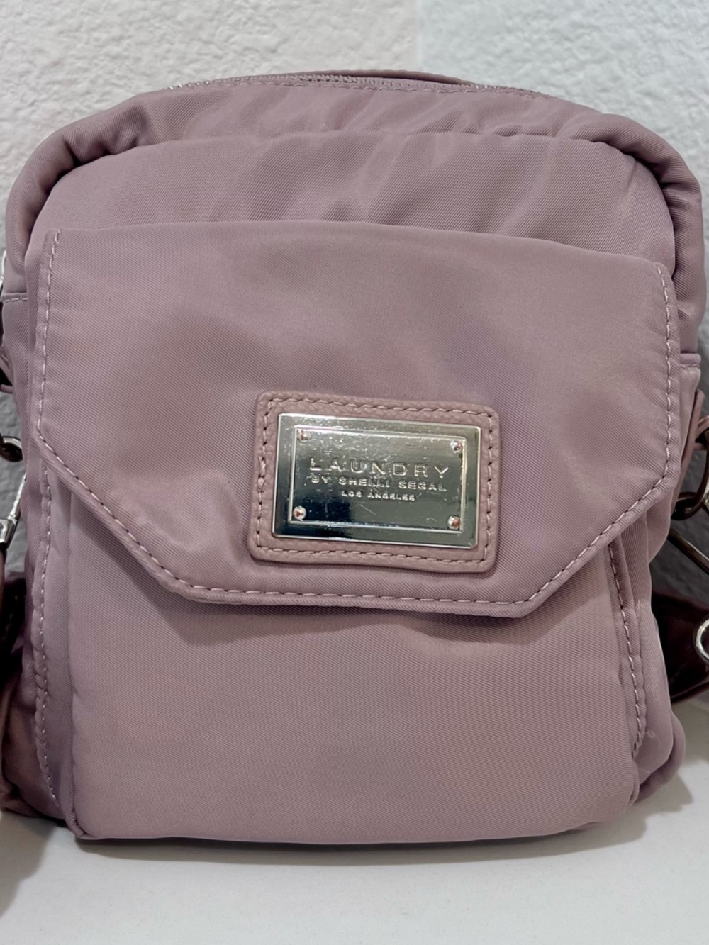 Laundry by Shelli Segal Nylon Crossbody Bag Adjustable Strap - Mauve